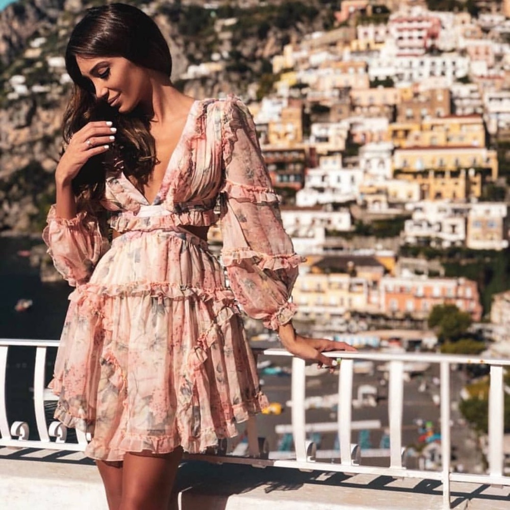 Italian-Style Floral Spring Dress. New!